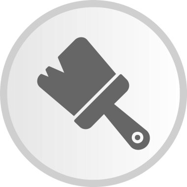 Boya fırçası Kabartma Çemberi Gri Simgesi