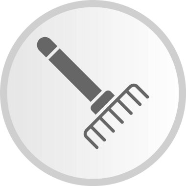 Tırmık Kabartma Çemberi Gri Simgesi