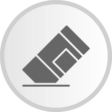 Silgi Kabartması Gri Çember Simgesi