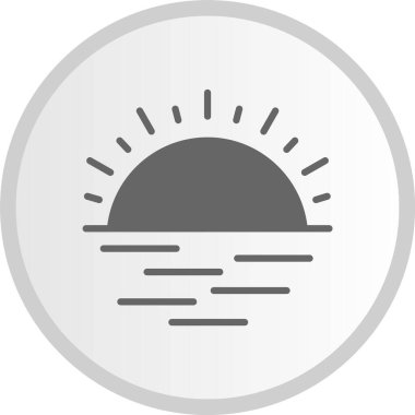 Günbatımı Gri Çember Simgesi