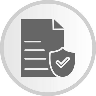 Temel Kabartma Çemberi Gri Simgesi