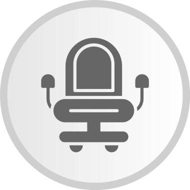 Sandalye Kabartma Çemberi Gri Simge