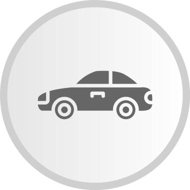 Araba Kabartma Çemberi Gri Simgesi