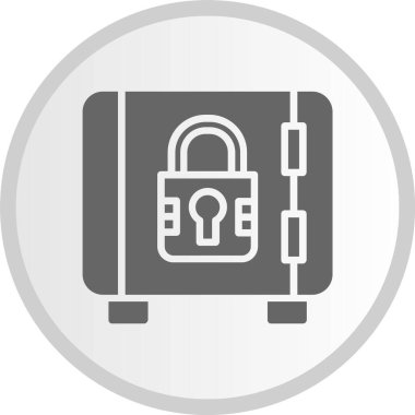 Güvenli Kabartma Gri Çember Simgesi