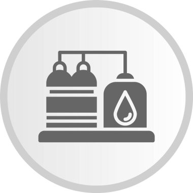 Rafineri Kabartma Çemberi Gri Simgesi