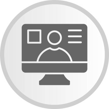 Öğretici Vektör Çemberi Gri Simgesi