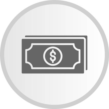 Banknote Gri Çember Simgesi