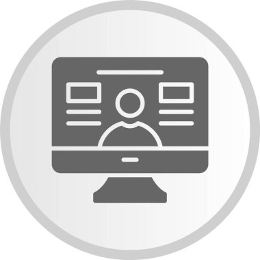 Eğitim Vektörü Kabartması Gri Çember Simgesi