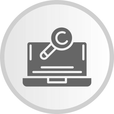 Telif Hakları Kabartma Çemberi Gri Simgesi