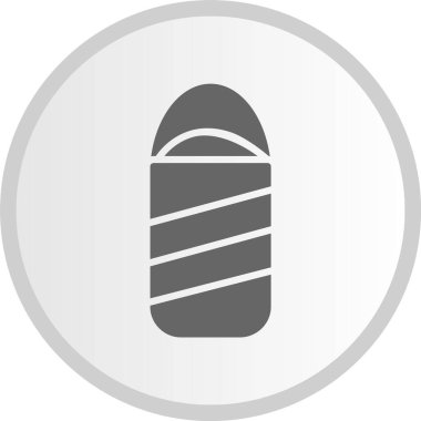 Uyku Torbası Gri Çember Simgesi