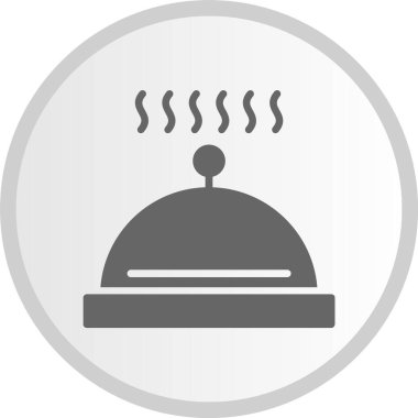 Tepsi Kabartma Çemberi Gri Simgesi