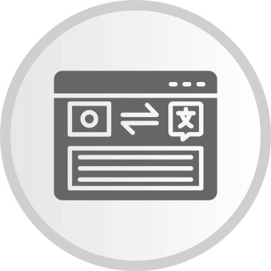 Çevirmen Gri Çember Simgesi