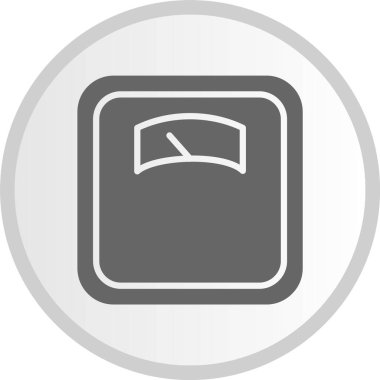 Ağırlık Kabartması Gri Çember Simgesi