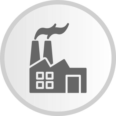 Fabrika Kabartması Çember Gri Simge