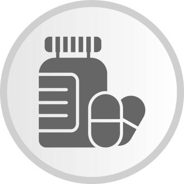 İlaç Kabartma Çemberi Gri Simge