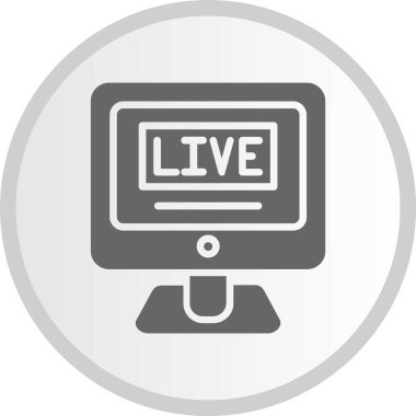 Canlı Chat Gri Çember Simgesi