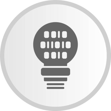 İcat Vektör Çizgisi Kabartma Çemberi Gri Simgesi