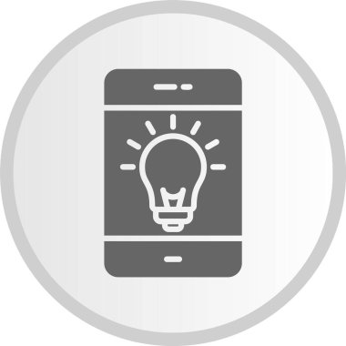 Fikir Kabartması Gri Çember Simgesi