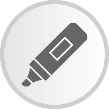 Vurgulama Çemberi Gri Simgesi