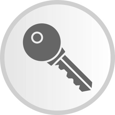 Anahtar Çemberi Gri Simgesi