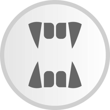 Vampir sembolü Gri Çember Simgesi