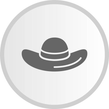 Şapka Kabartması Gri Çember Simgesi