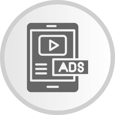 Afiş Çemberi Gri Simgesi