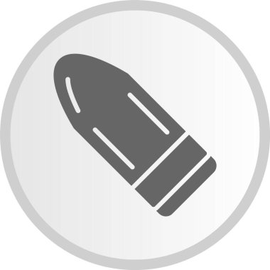 Mermi Kabartma Çemberi Gri Simgesi