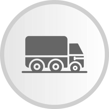 Kamyon Gri Çember Simgesi Taşıma