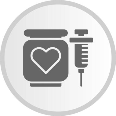 Enjeksiyon Gri Çember Simgesi