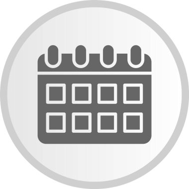 Takvim Gri Çember Simgesi