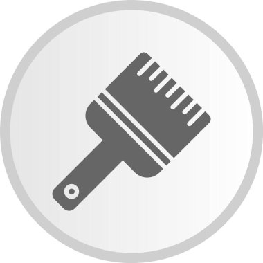 Boya fırçası Kabartma Çemberi Gri Simgesi