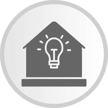 Fikir Kabartması Gri Çember Simgesi