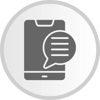 Akıllı Telefon Gri Çember Simgesi