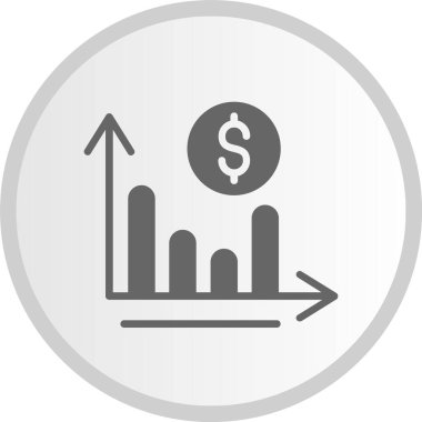 Çizelge Grafiği Çember Gri Simge