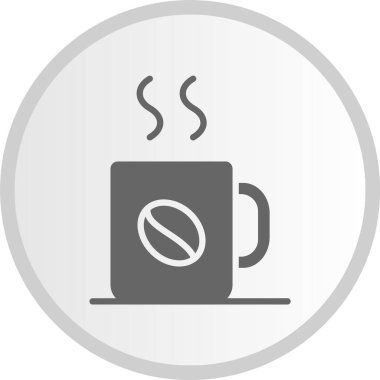 Kahve Kabartması Çember Gri Simge