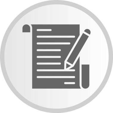 Gri Çember Simgesi Yazılıyor