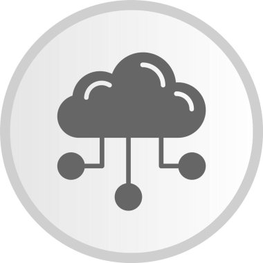 Bulut Kabartması Hesaplanıyor Gri Çember Simgesi