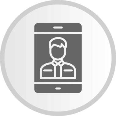 Kullanıcı Kabartma Çemberi Gri Simgesi