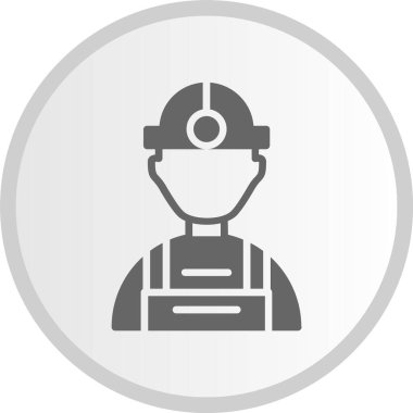 İşçi Kabartma Çemberi Gri Simgesi