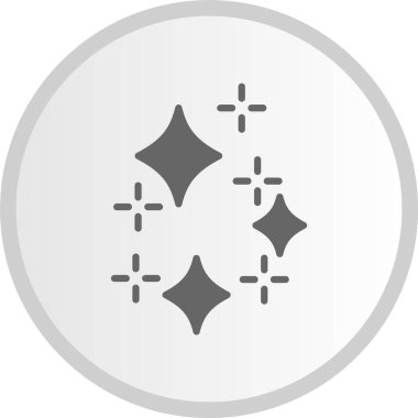 Parıltılar Gri Çember Simgesi