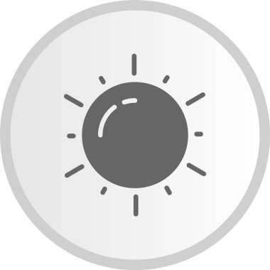 Güneş Kabartması Çember Gri Simge