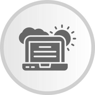 Dijital Göçebe Gri Çember Simgesi