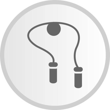 Atlama İpi Kabartma Çemberi Gri Simgesi