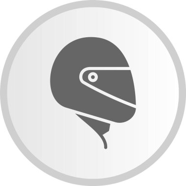 Miğfer Kabartma Çemberi Gri Simgesi