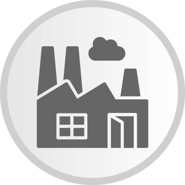 Fabrika Kabartması Çember Gri Simge