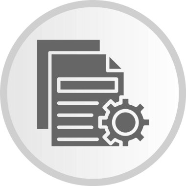 İçerik Yönetimi Gri Çember Simgesi