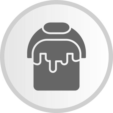 Boya Kutusu Gri Çember Simgesi