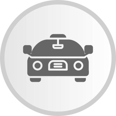 Taksi Kabartma Çemberi Gri Simge
