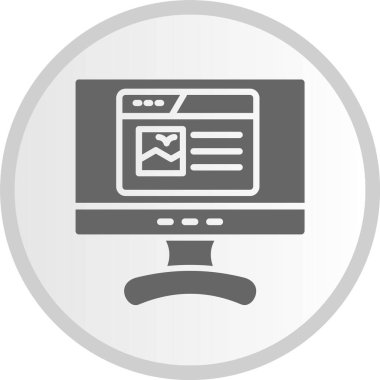 Web Artistik Kabartma Çemberi Gri Simgesi